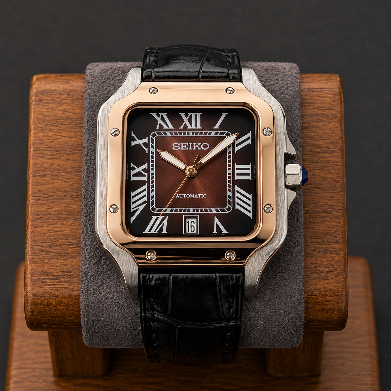 Santeiko - Iconic Santos Noir Rose Gold