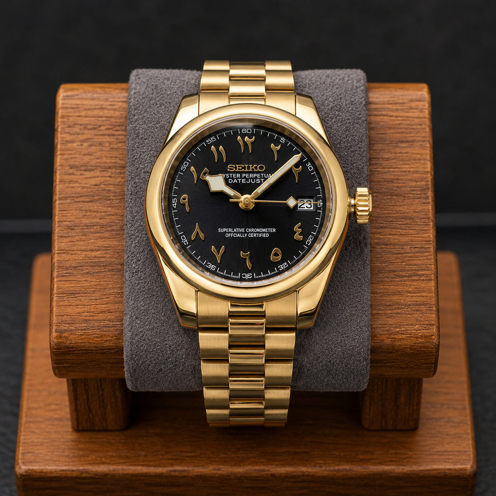 Gold SeikoJust with Arabic Dial