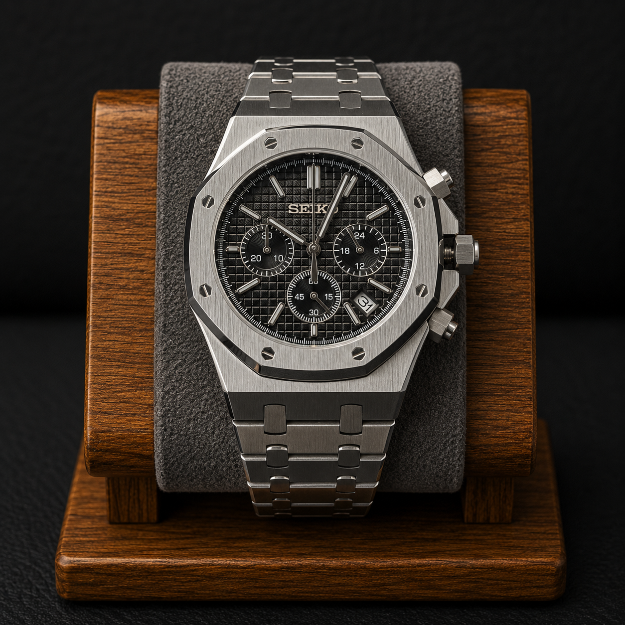SeikOak Black Chrono