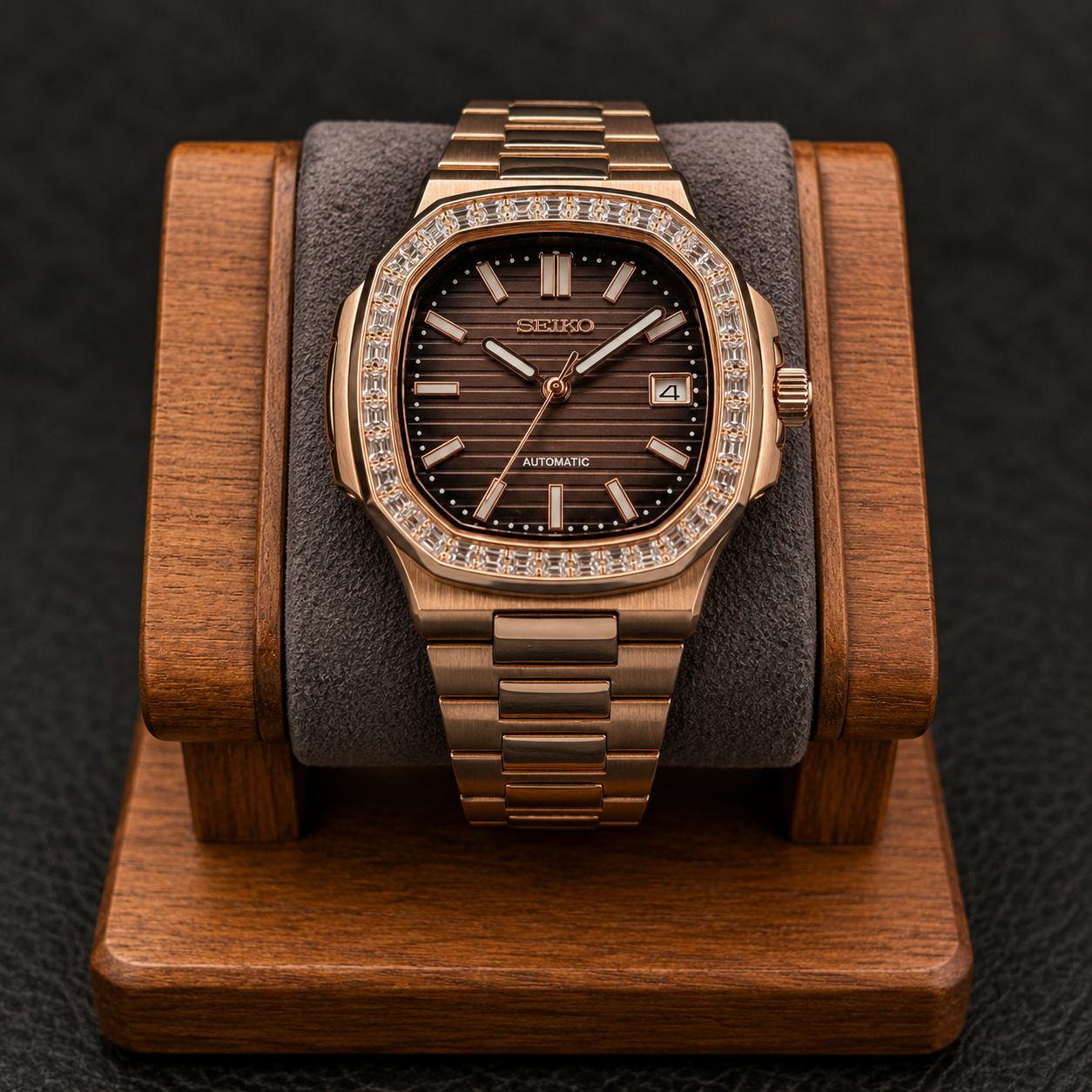 SeikoNaut Encrusted Rose Gold