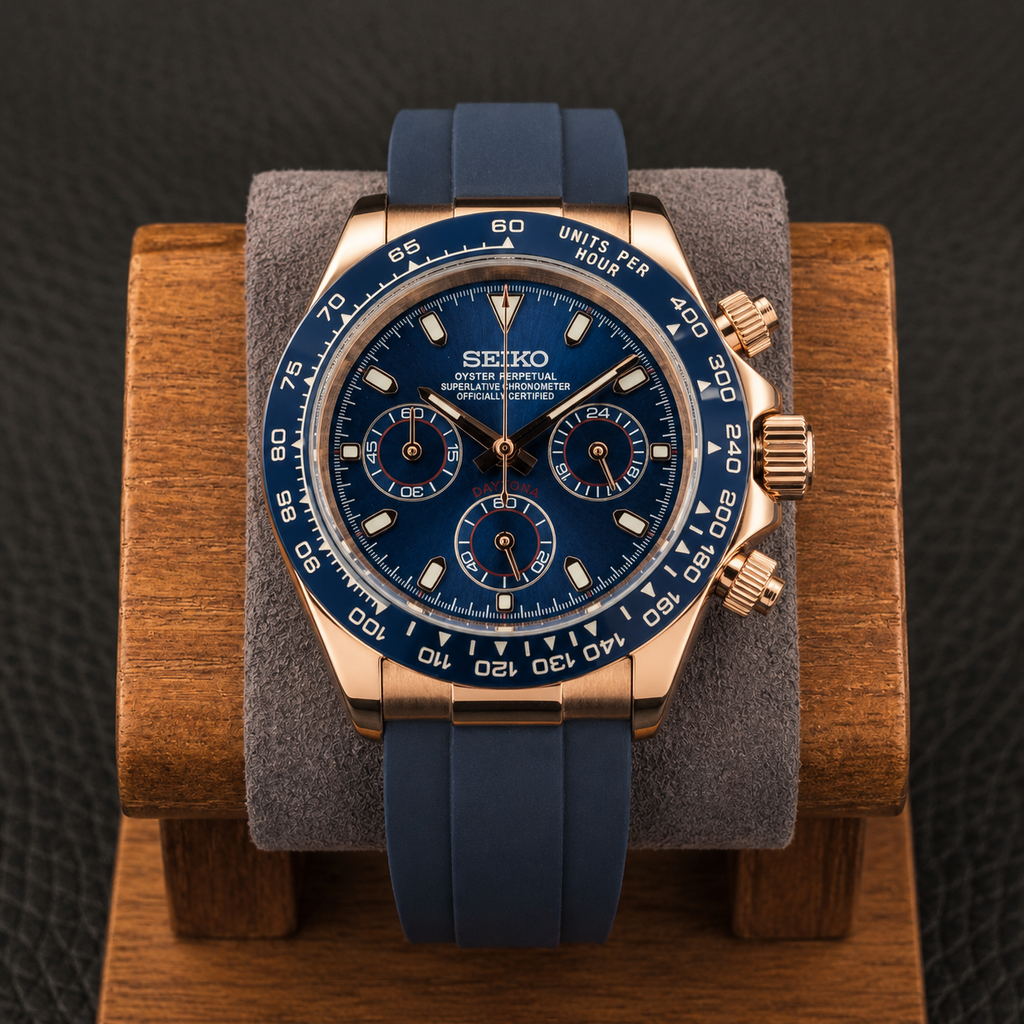 Seikotona Chrono - Blue + Rosegold