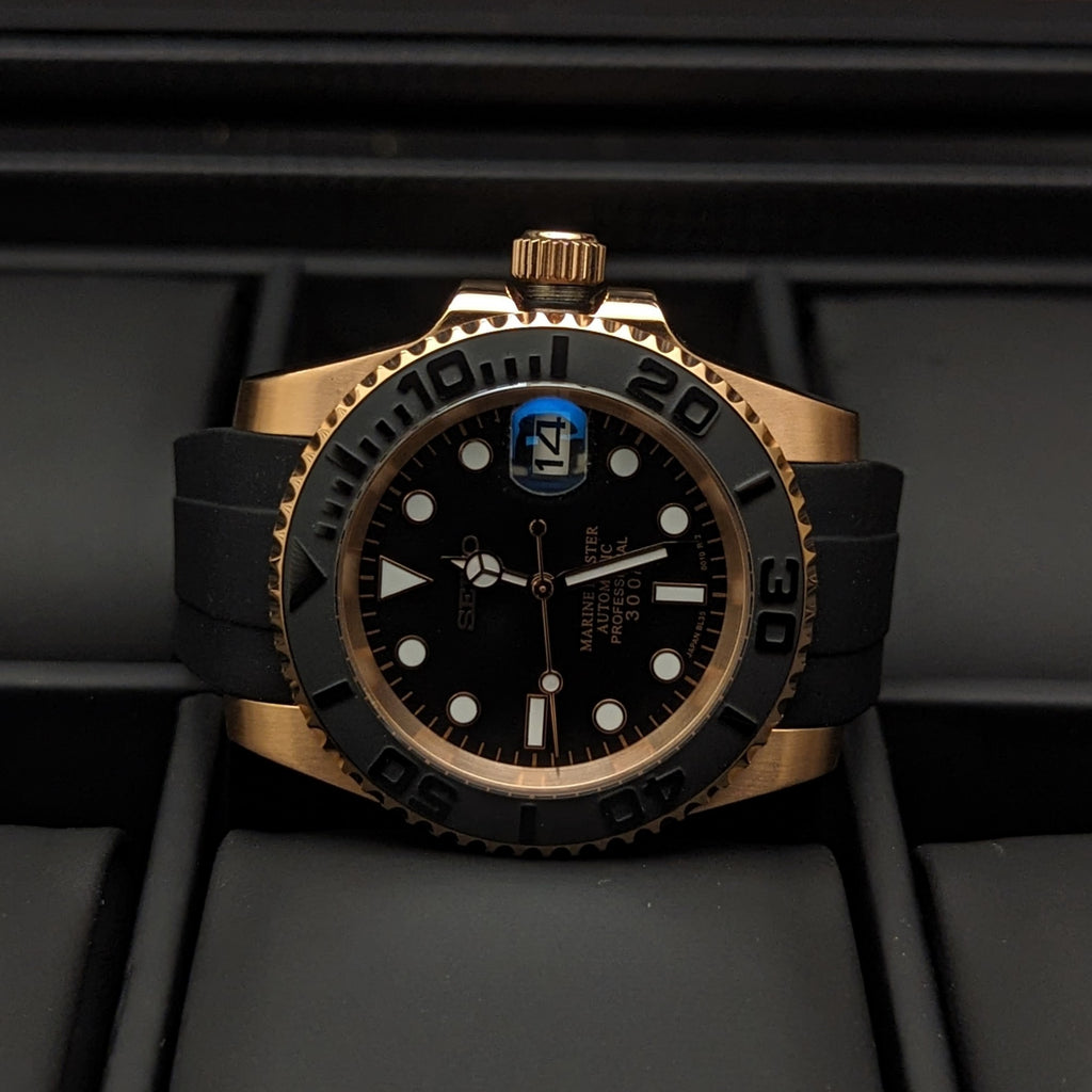 Classic Yachty Diver - Rose Gold x Black