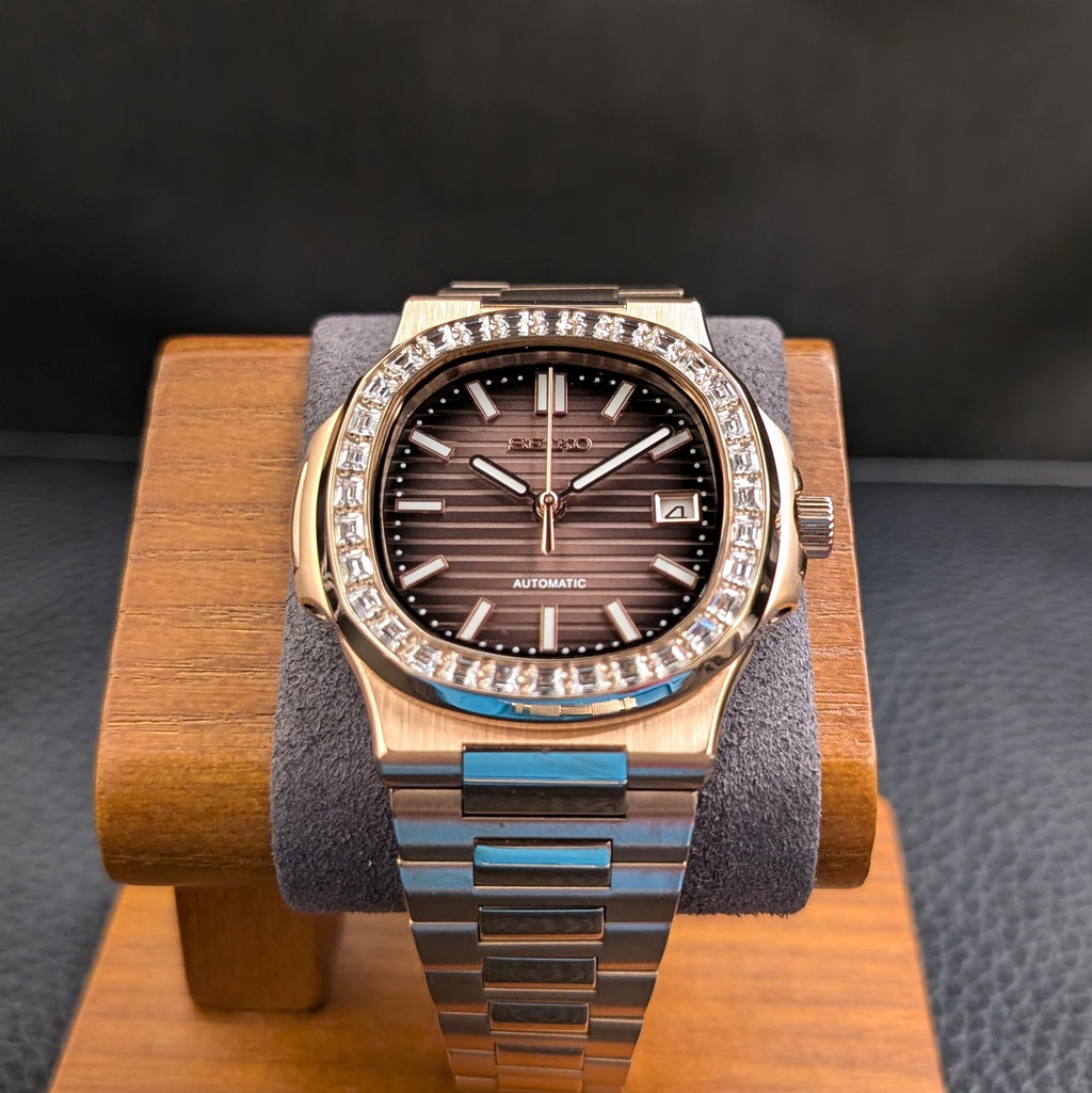 SeikoNaut Encrusted Rose Gold