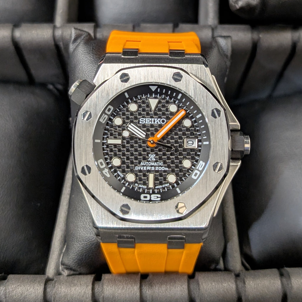 SeikOak Offshore Diver Sunburst orange