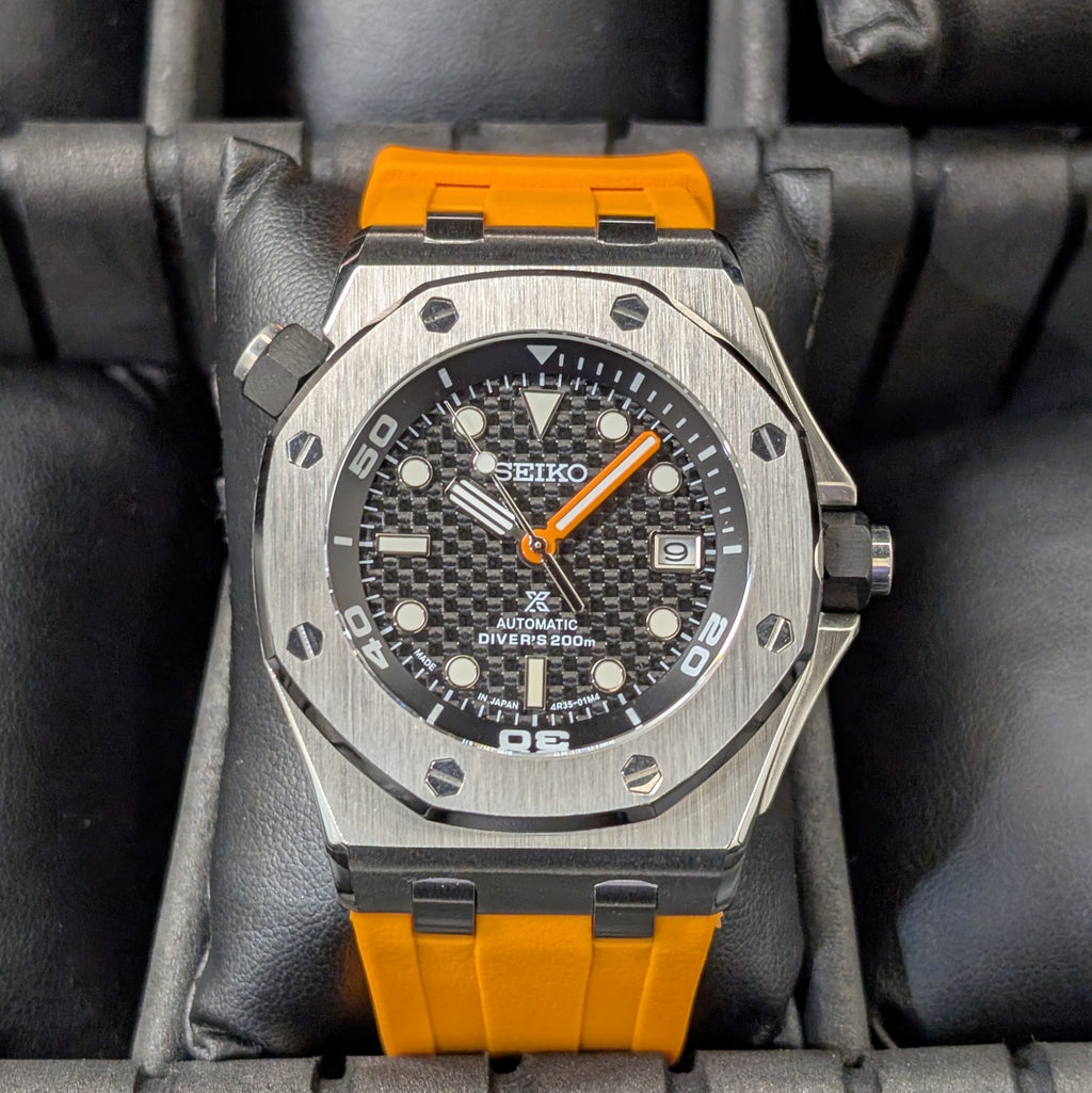 SeikOak Offshore Diver Sunburst orange