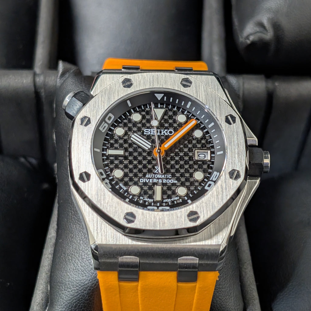 SeikOak Offshore Diver Sunburst orange