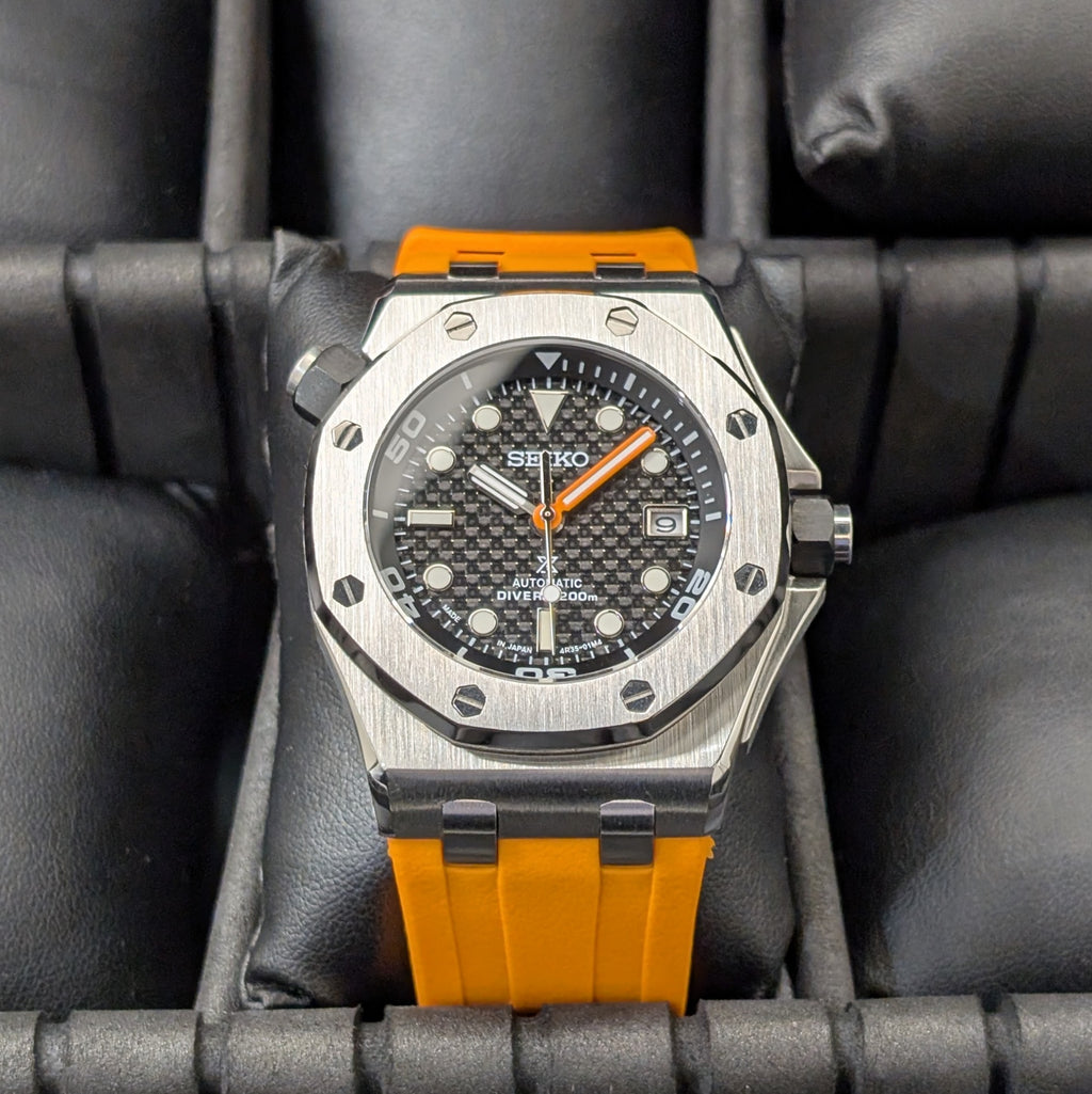 SeikOak Offshore Diver Sunburst orange