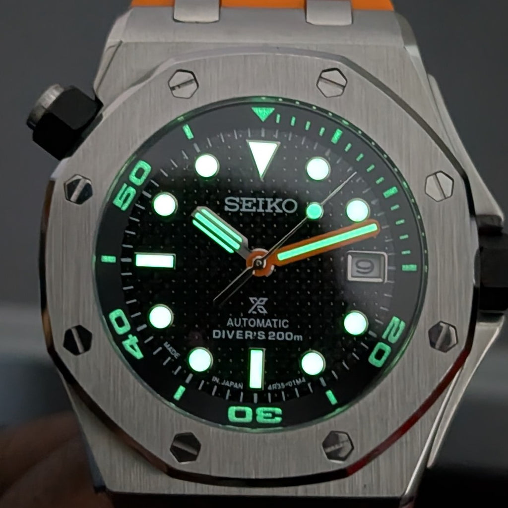 SeikOak Offshore Diver Sunburst orange