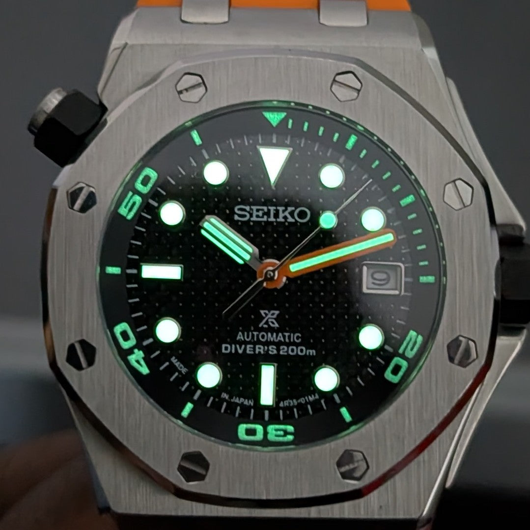 SeikOak Offshore Diver Sunburst orange