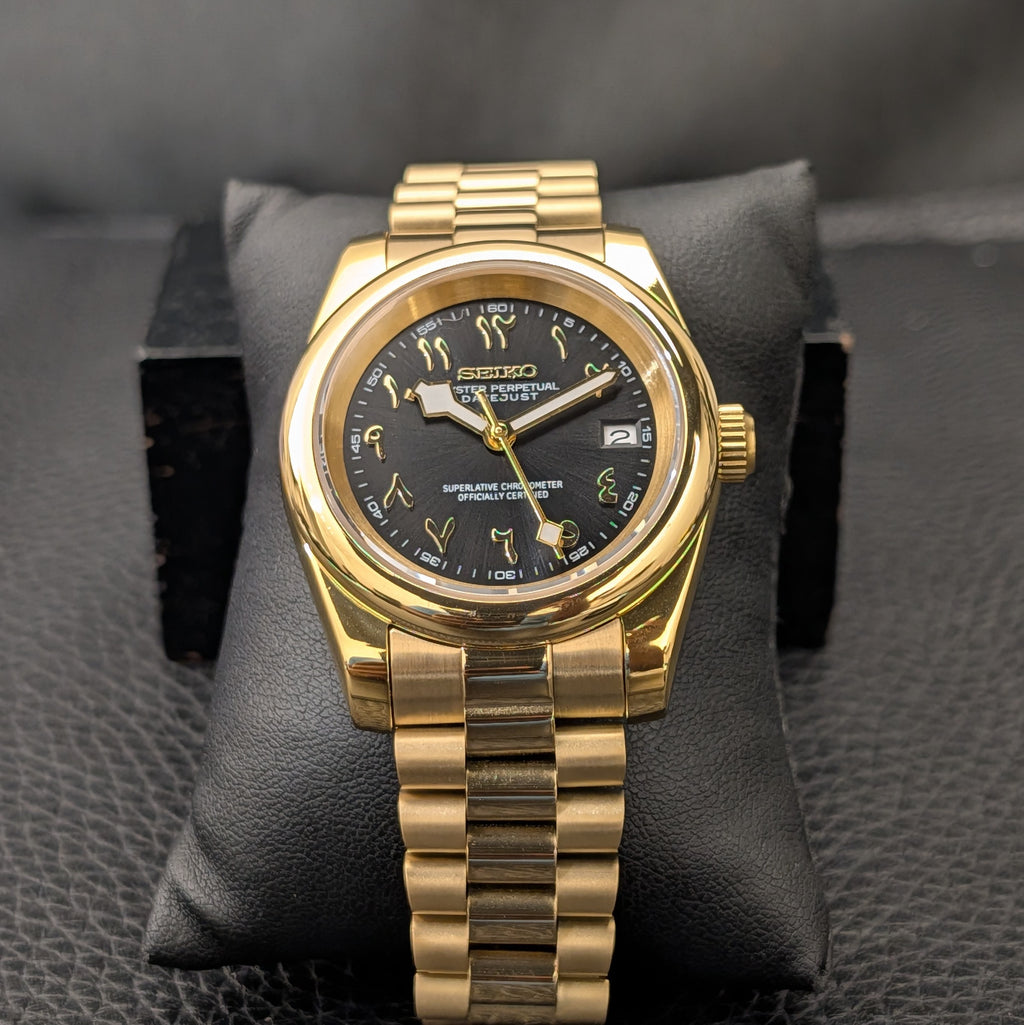 Gold SeikoJust with Arab Numeral Dial