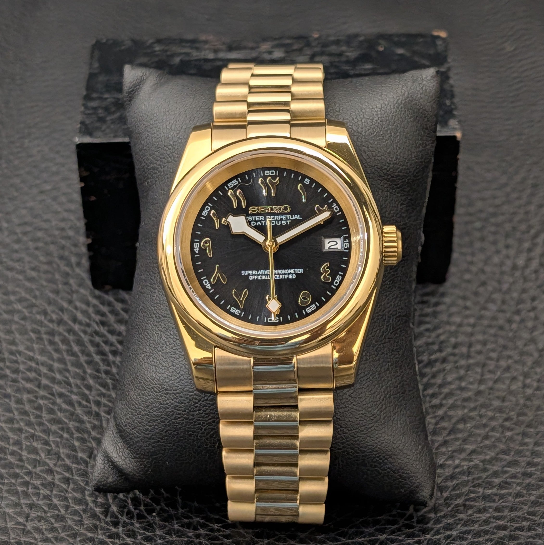 Gold SeikoJust with Arab Numeral Dial