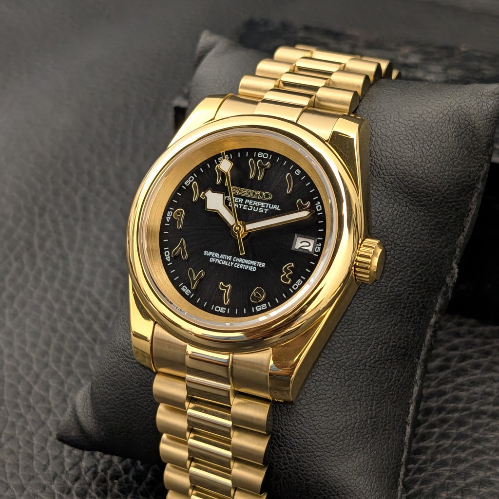 Gold SeikoJust with Arab Numeral Dial