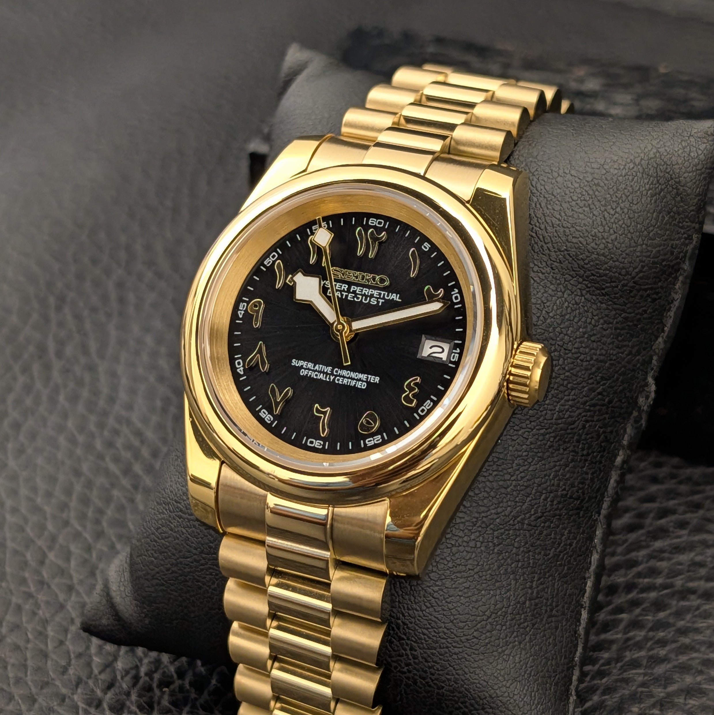 Gold SeikoJust with Arab Numeral Dial