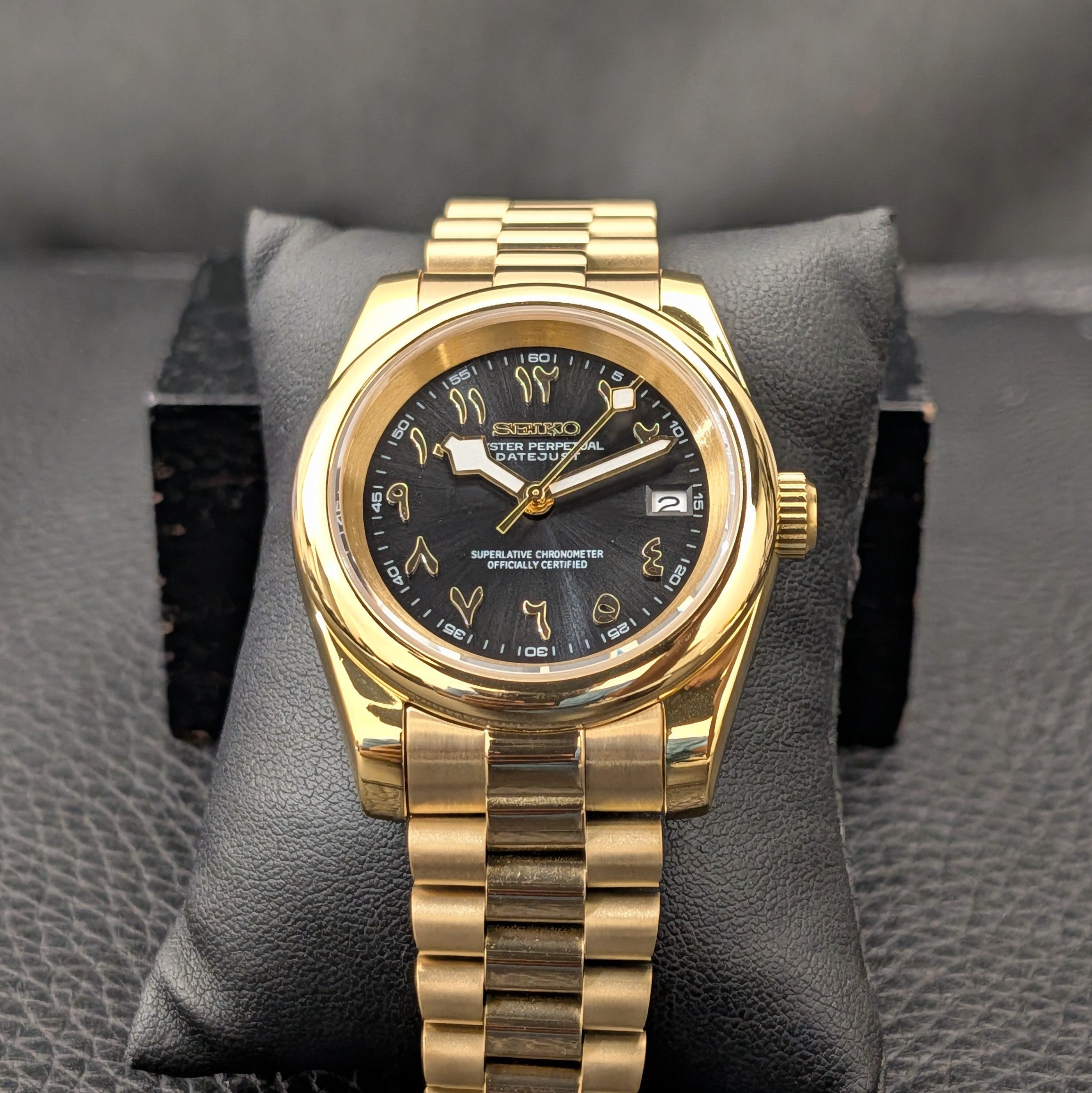 Gold SeikoJust with Arab Numeral Dial