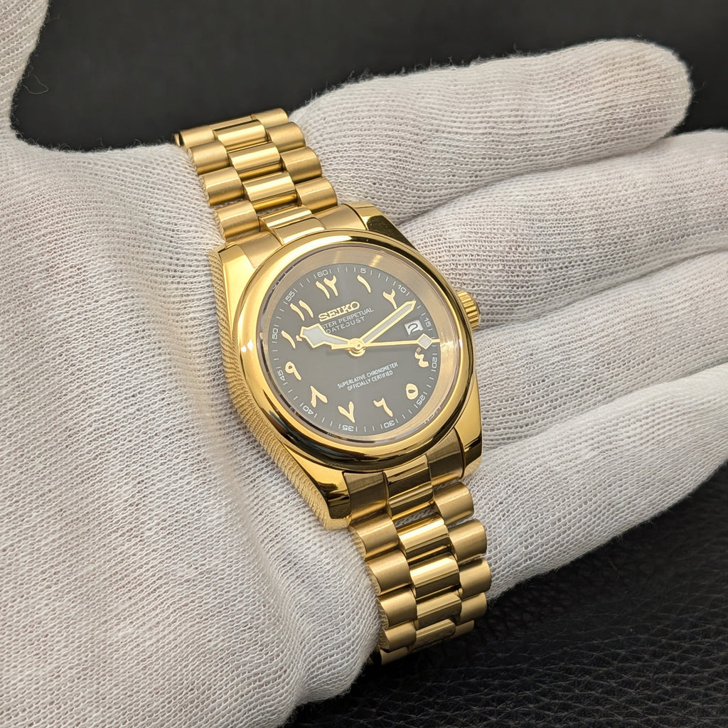 Gold SeikoJust with Arab Numeral Dial