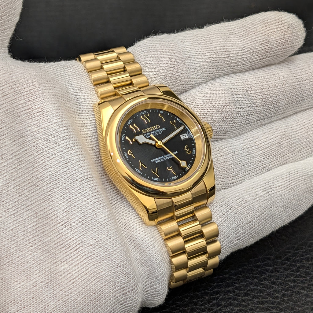 Gold SeikoJust with Arab Numeral Dial