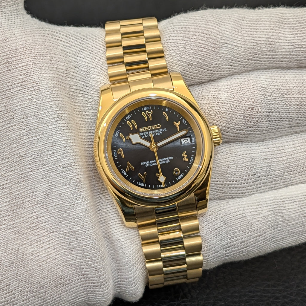 Gold SeikoJust with Arab Numeral Dial