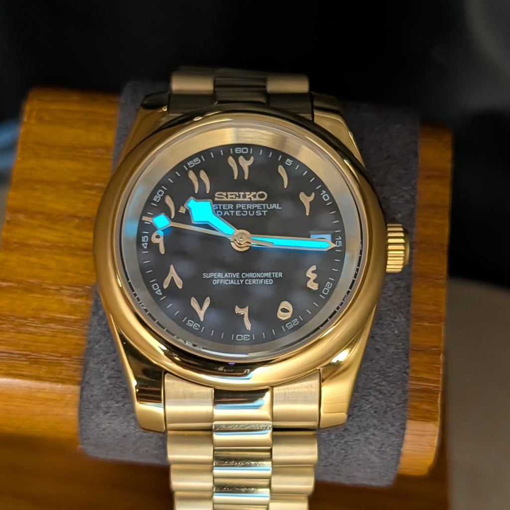 Gold SeikoJust with Arab Numeral Dial