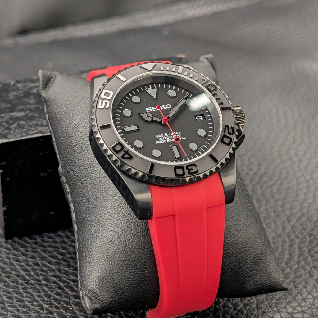 Red Stealth Seiko Mod