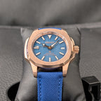 SeikoNaut Rose Gold x Blue Canvas