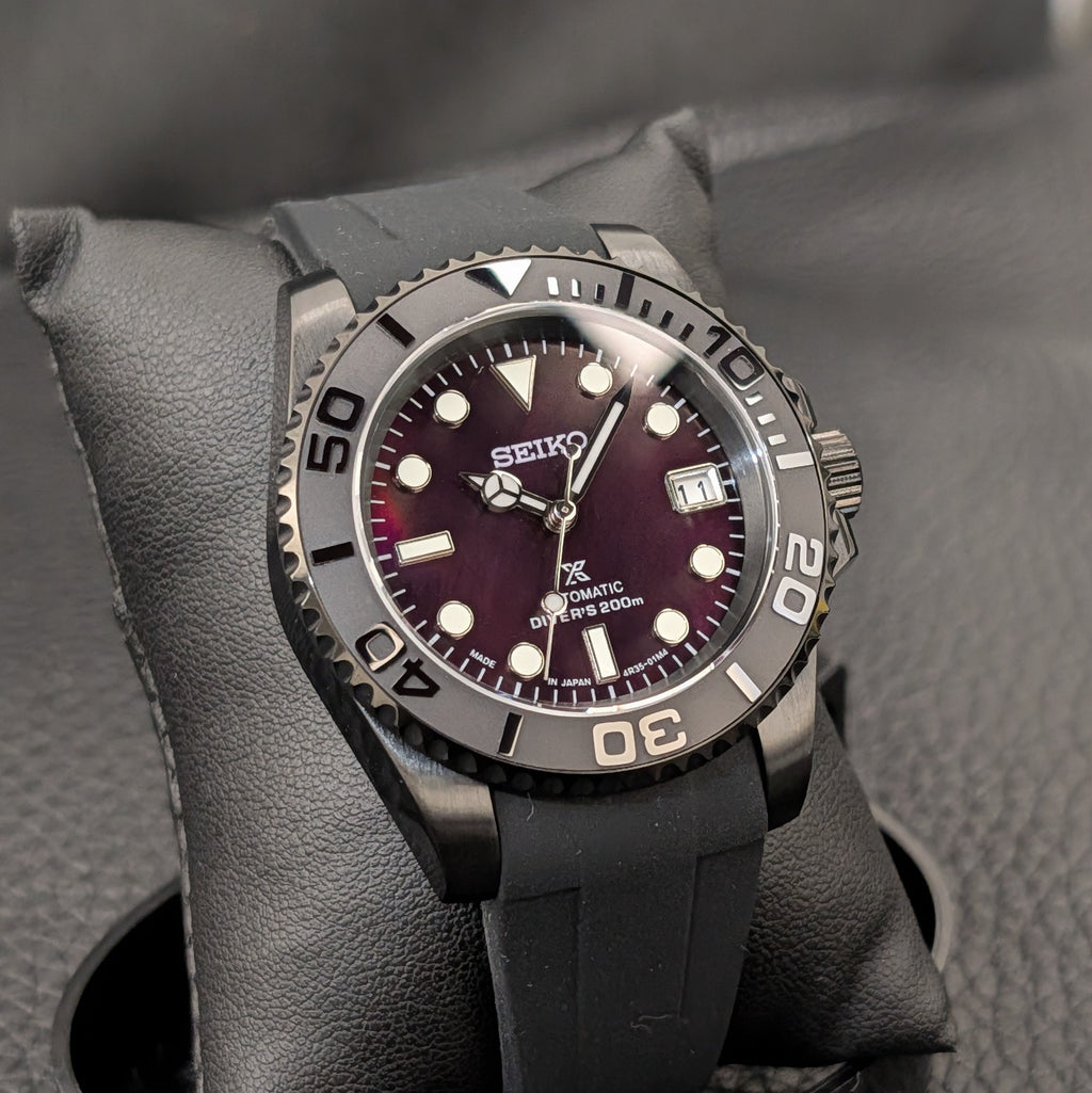 SeikoMaster Mod - Stealth Black Pearl