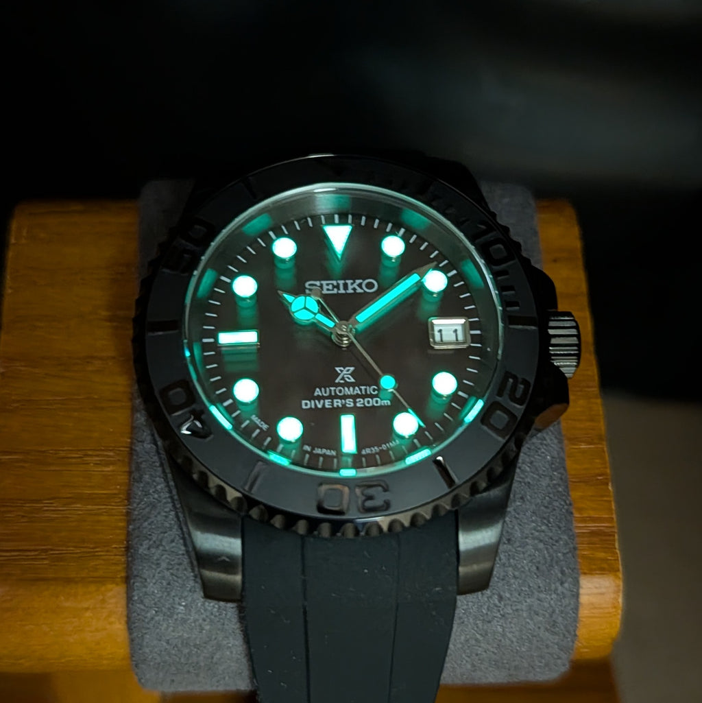 SeikoMaster Mod - Stealth Black Pearl