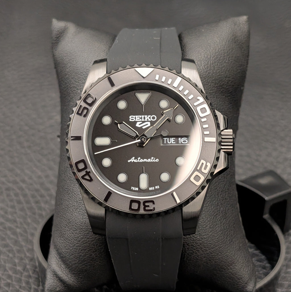 Black on Black - Day Date Stealth Seiko Mod