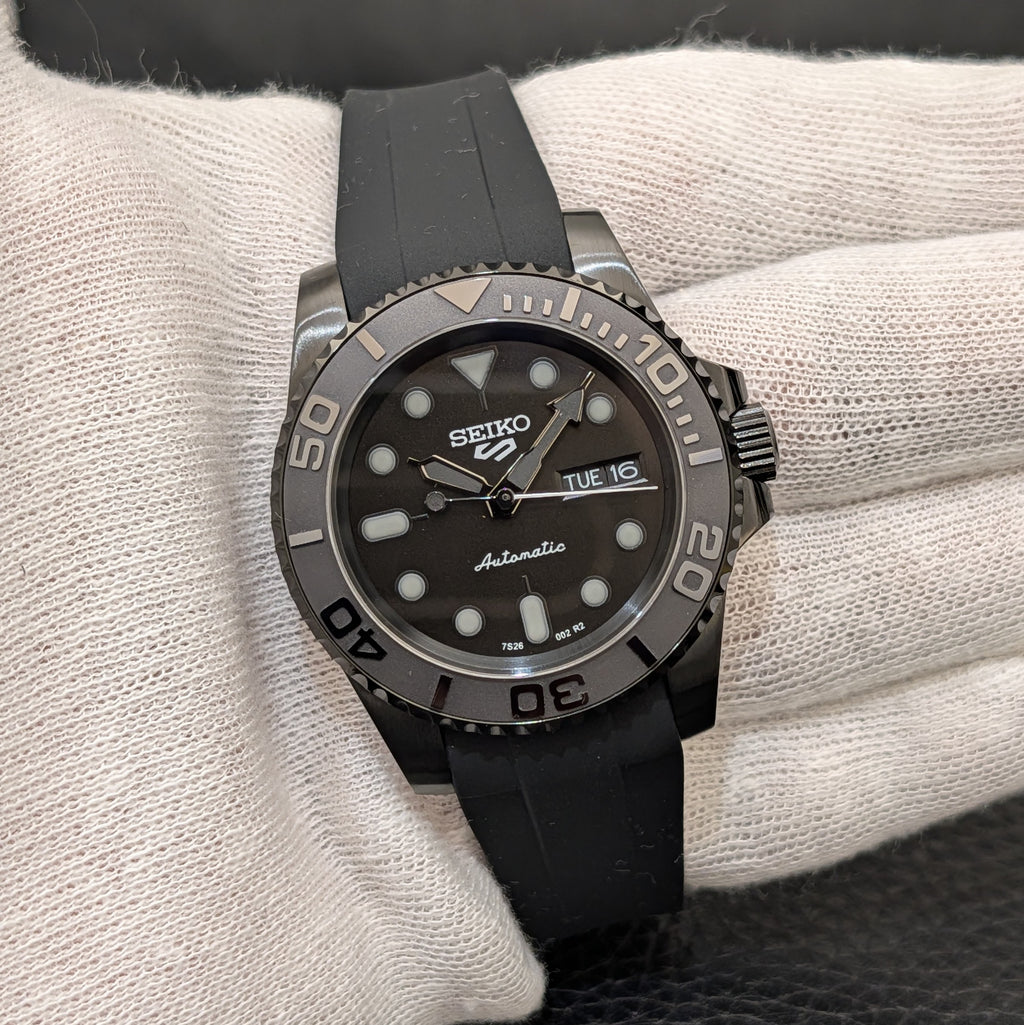 Black on Black - Day Date Stealth Seiko Mod
