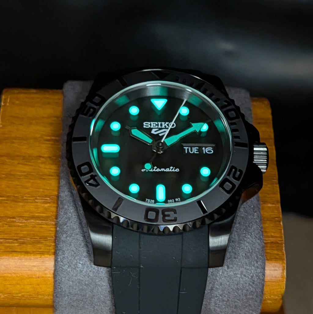 Black on Black - Day Date Stealth Seiko Mod