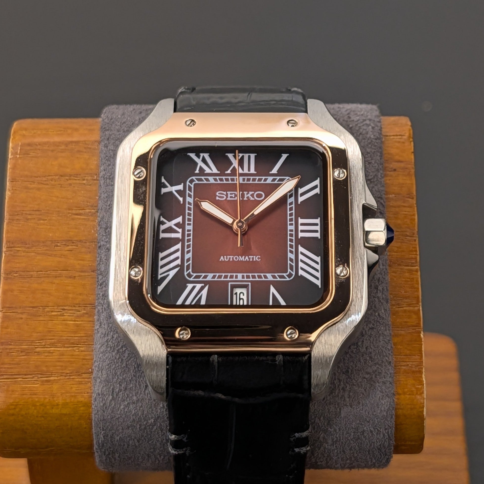 Santeiko - Iconic Santos Noir Rose Gold