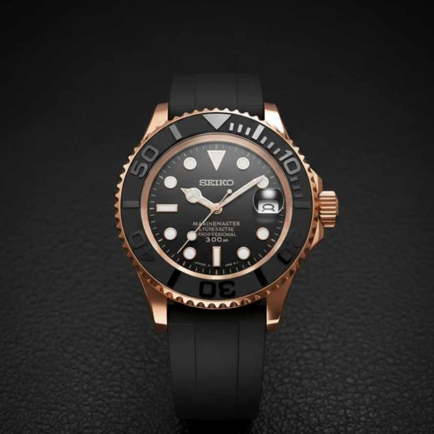 SeikoMaster - Rose Gold x Black